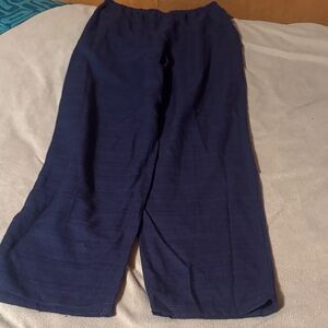 Coldwater Creek Deep Blue Wide Leg Pants